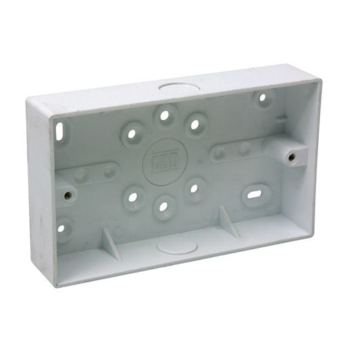 PVC Box 2 Gang 32mm Through 20mm K.O.